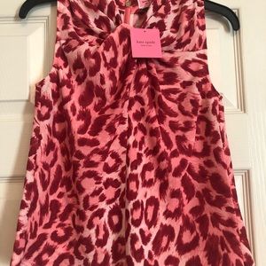 Kate Spade Panthera Twist Blouse, Sz 00